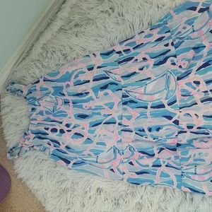 Lily Pulitzer girls L anchor mini dress.